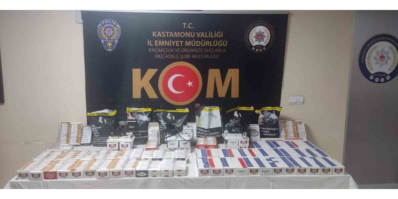 Kastamonu’da 14 bin 820 adet doldurulmuş makaron ele geçirildi