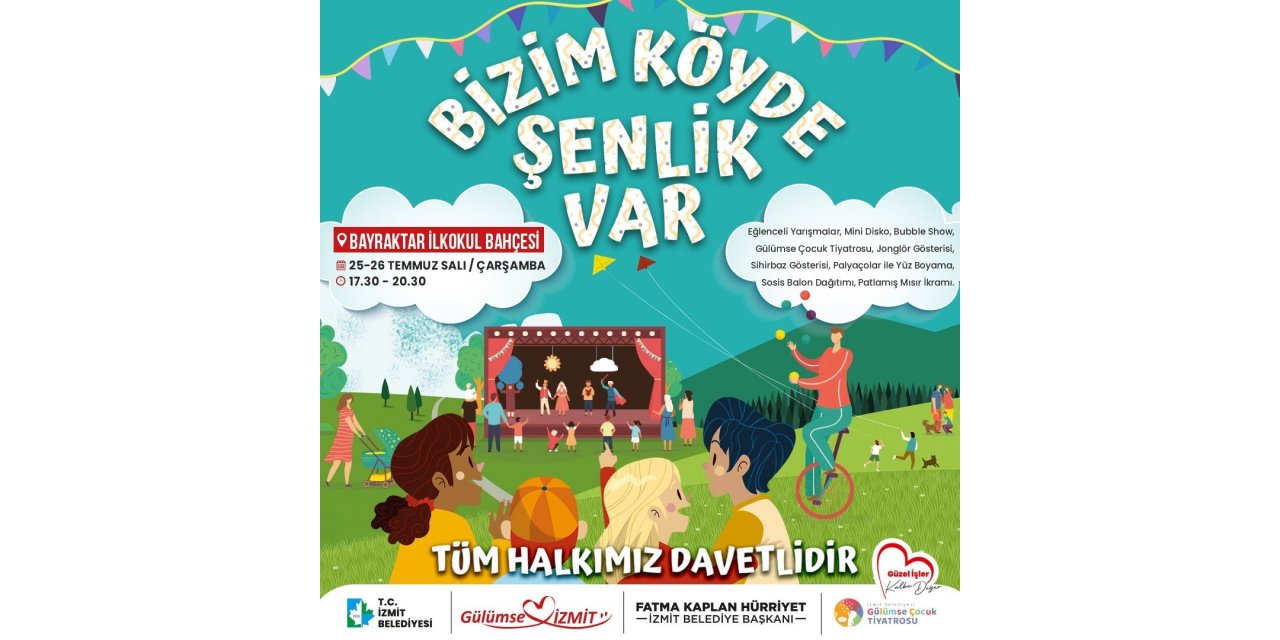 Çocuklar 2 gün boyunca eğlenceye doyacak