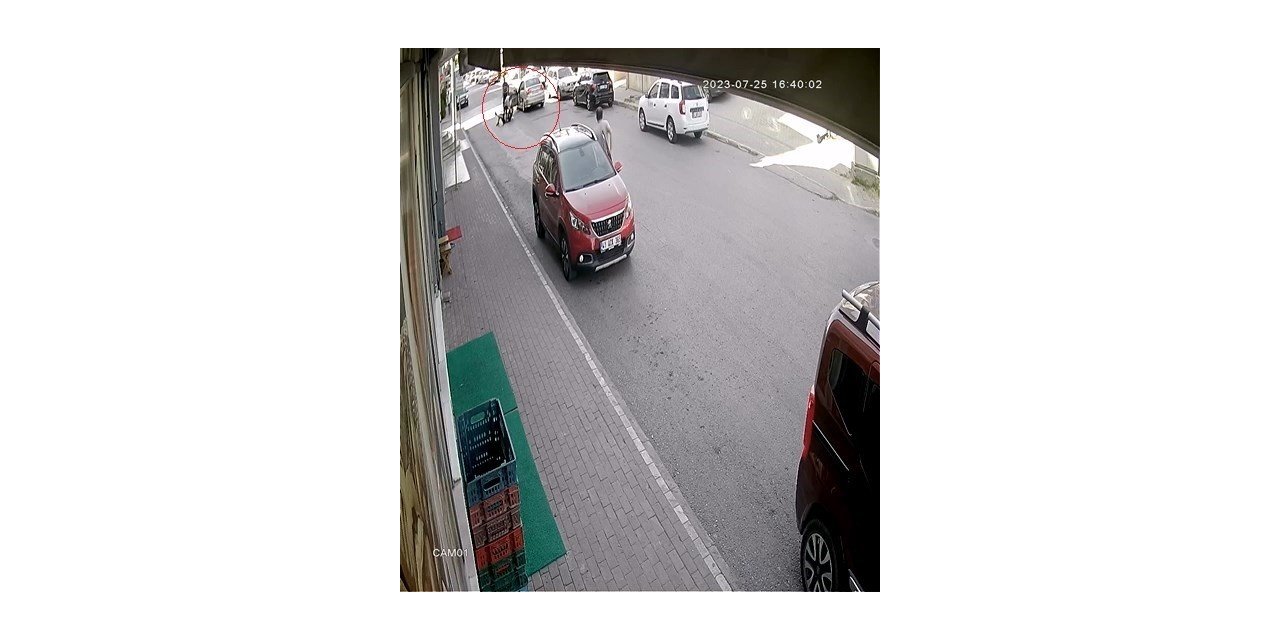 Otomobilin önünü kesip bekçiyi böyle darp ettiler