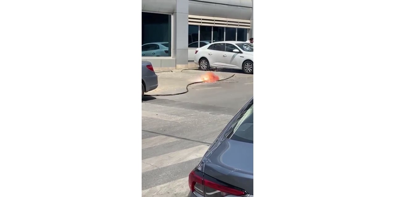 Ümraniye’de sıcaktan elektrik kabloları yandı