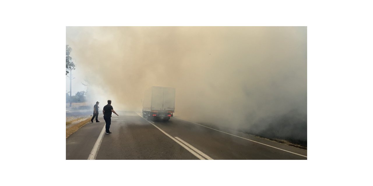 Edirne’de arazi yangını: Huzurevindeki yaşlılar tahliye edildi