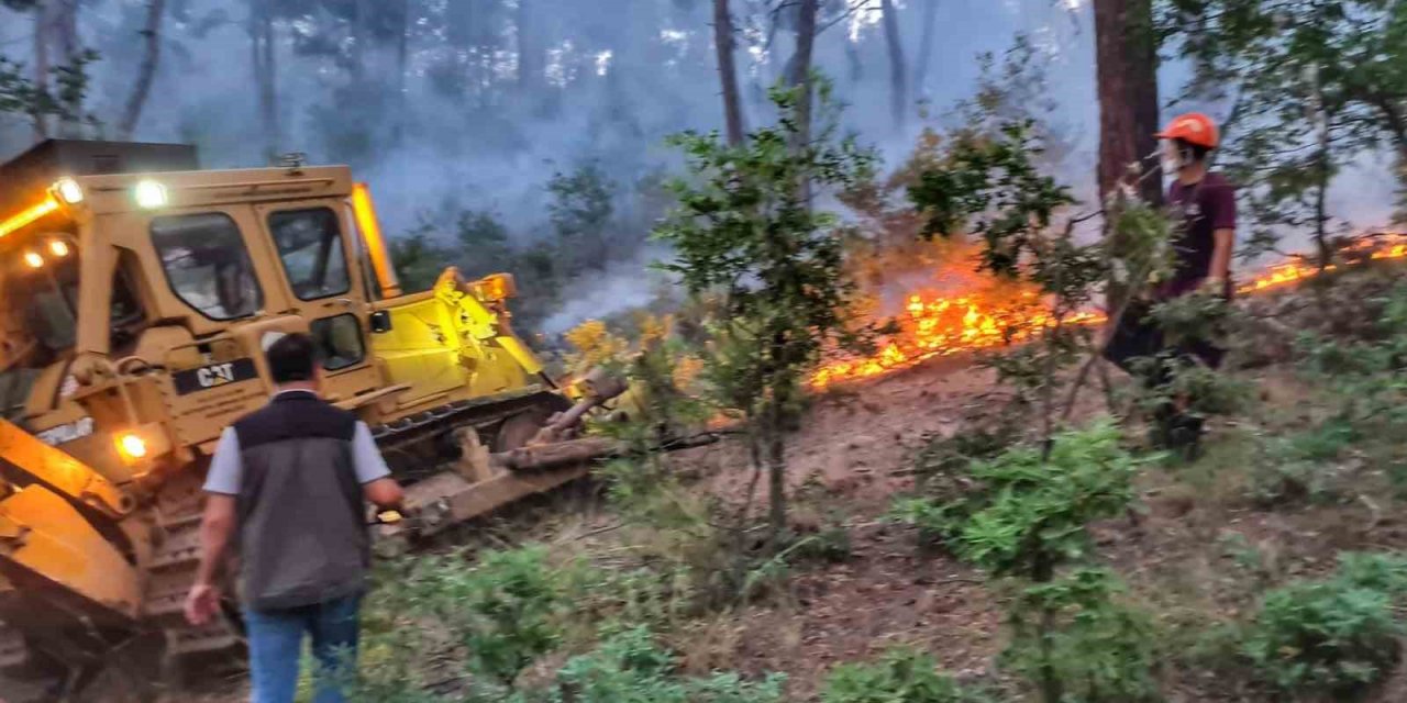 Kütahya’da 9 saat sonra kontrol altına alınan yangında 180 hektarlık alan zarar gördü