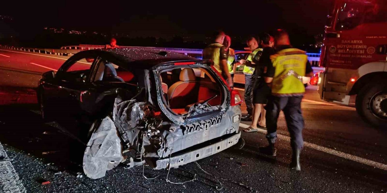 Kuzey Marmara Otoyolu’nda tır ile otomobil çarpıştı: 1 yaralı