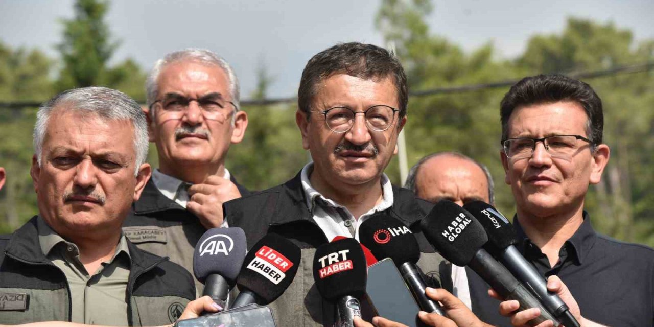 Tarım ve Orman Bakan Yardımcısı Veysel Tiryaki: "Kemer yangını kontrol altına alınabilmiş değil"