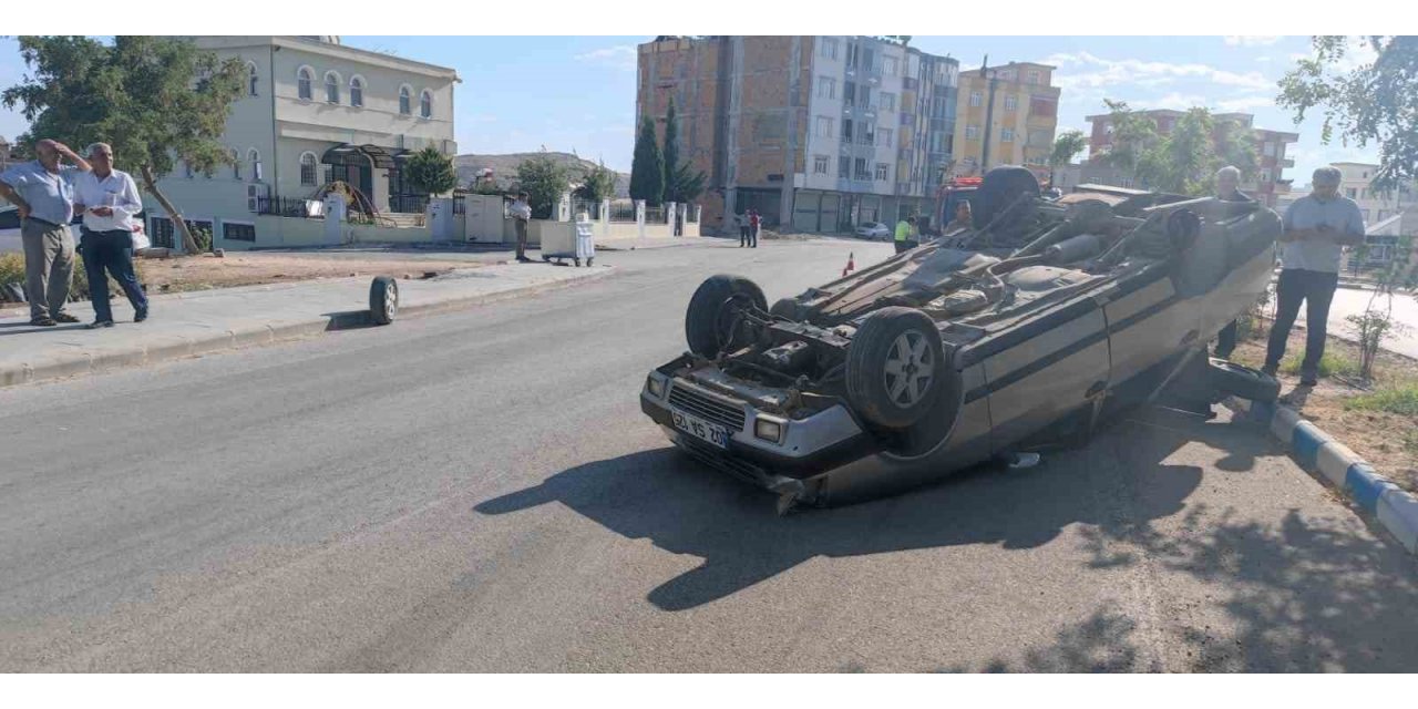 Kontrolden çıkan otomobil takla attı :1 yaralı