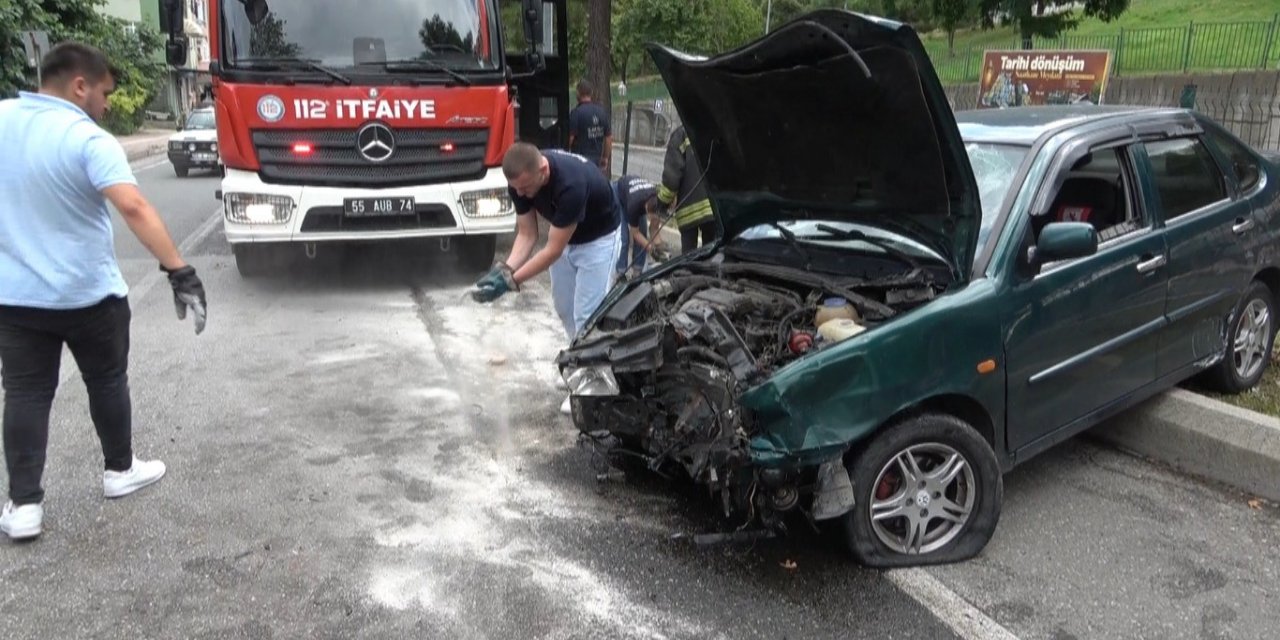 Samsun’da 3 araçlı trafik kazası: 1 yaralı