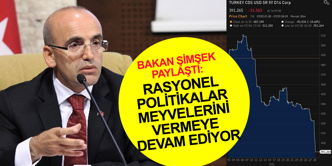 Bakan Şimşek: Rasyonel politikalar meyvelerini vermeye devam ediyor