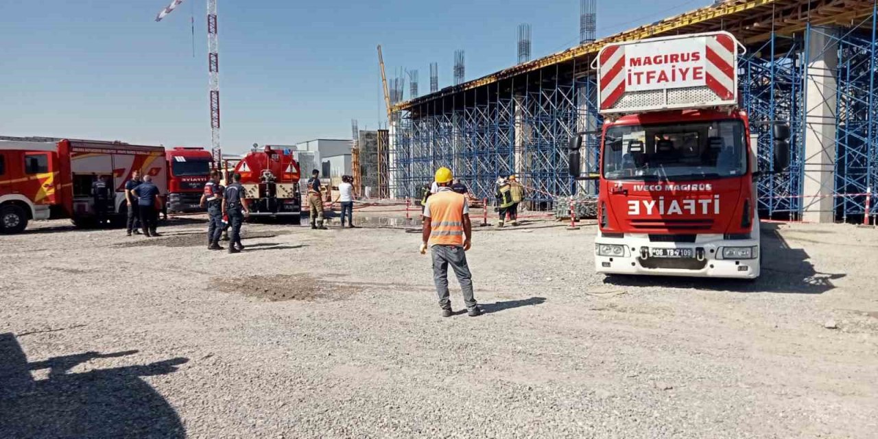 Ankara’da korkutan inşaat yangını