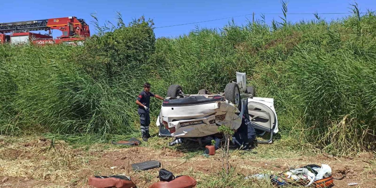 Adıyaman’da otomobil takla attı: 1 ölü, 2 yaralı