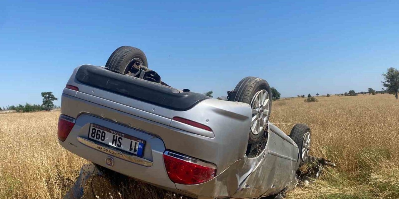 Takla atan araçta 1’i ağır 5 kişi yaralandı