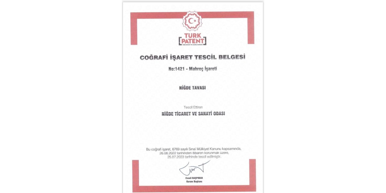 ’Niğde Tavası’ coğrafi işaret aldı