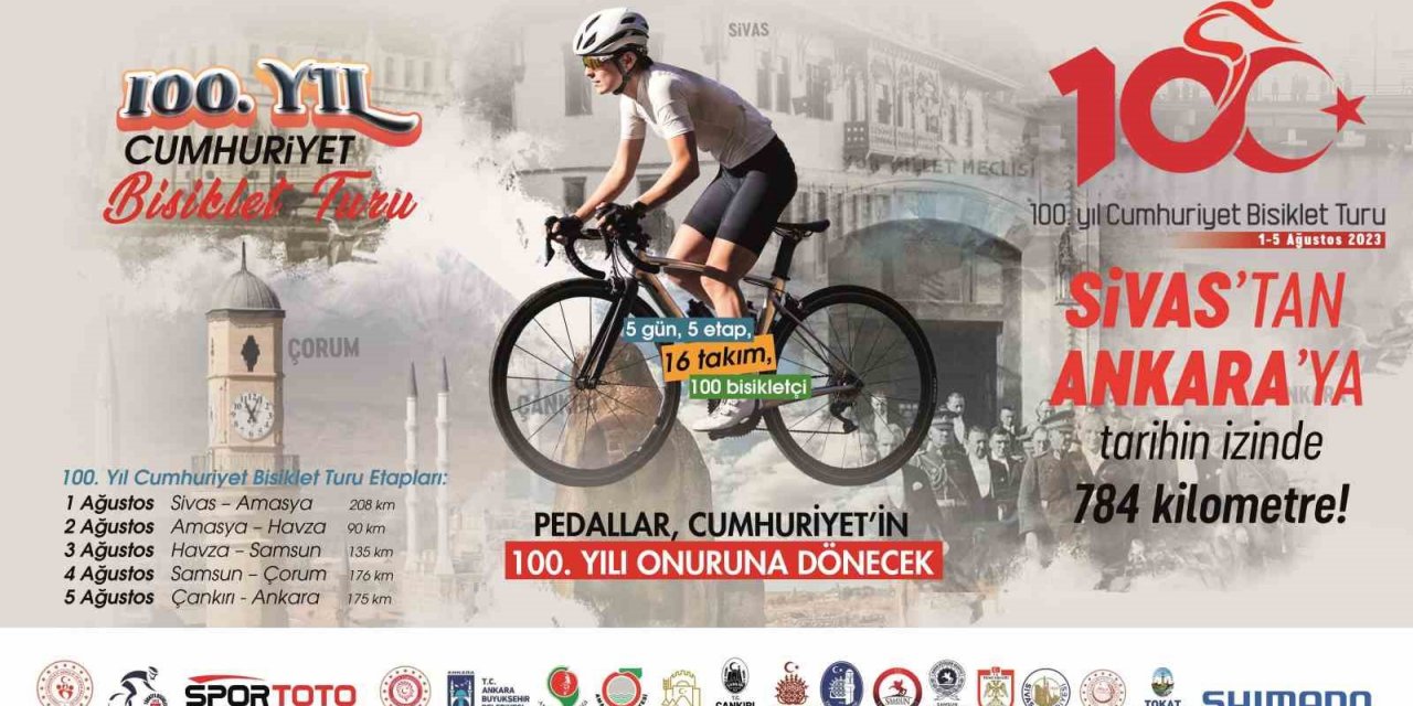 100.Yıl Cumhuriyet Bisiklet Turu’nun 2. etabında bisikletçiler, Amasya’dan Havza’ya pedal çevirecek