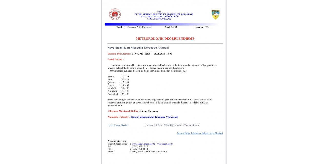 Hava sıcaklıkları hissedilir derecede artacak