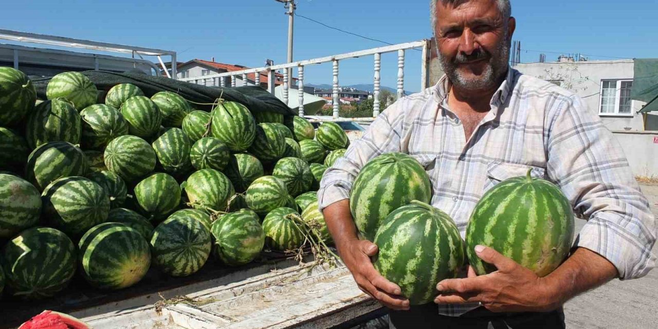 Burhaniye’de karpuz yüz güldürdü