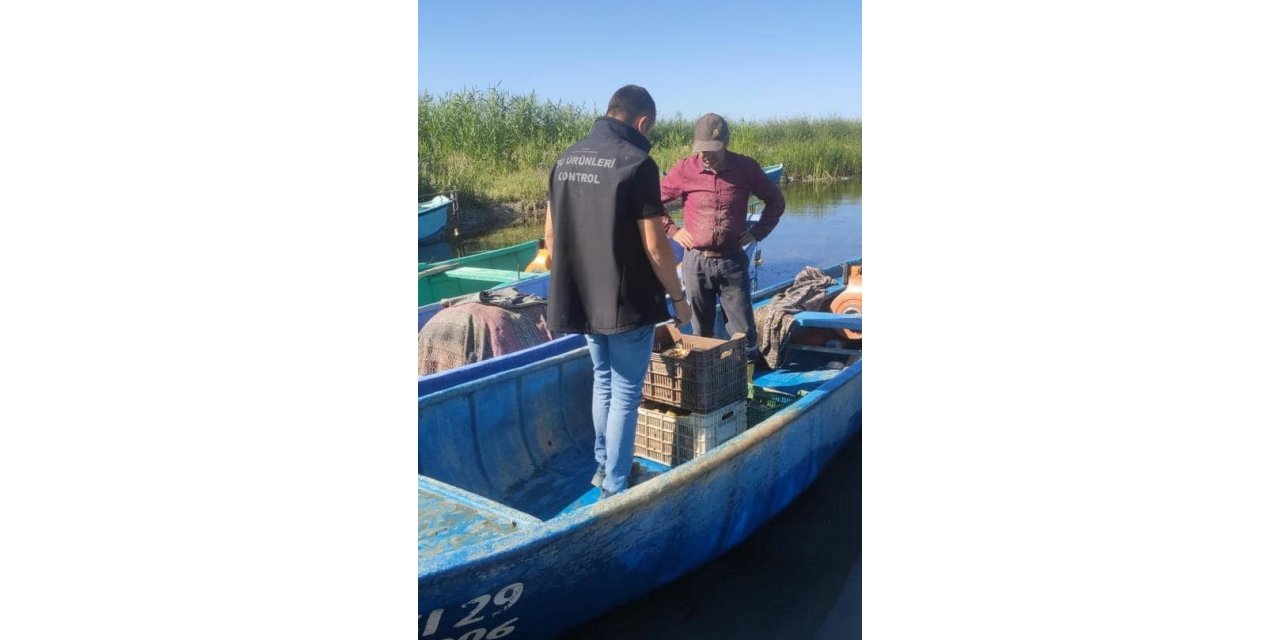 Konya'da avlanan balıkların boy limiti denetleniyor
