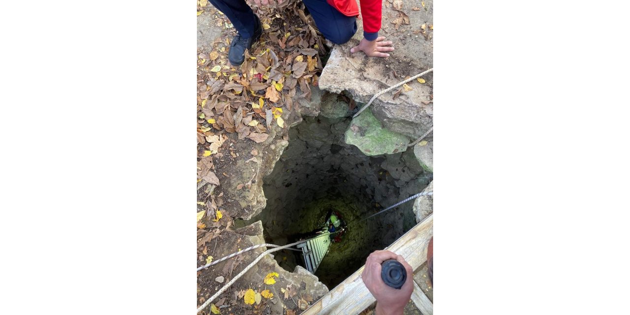 Kuyuya düşen buzağıyı kurtarmak için seferber oldular