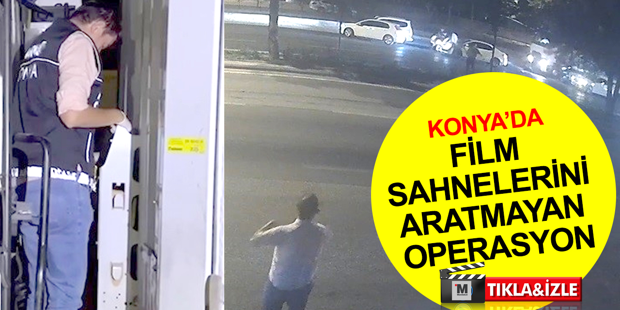 Konya'da karı kocanın uyuşturucu teslimatına suçüstü operasyon anı kamerada