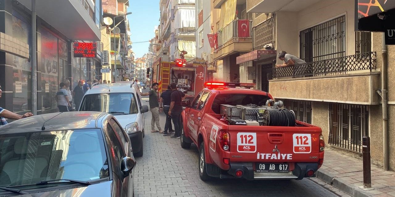 Alevlerden yalınayak kaçarak kurtuldu