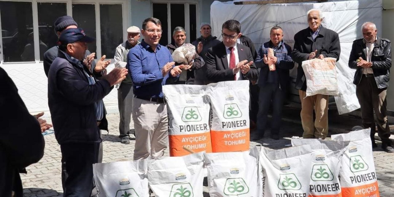 Afyonkarahisar’da yüzde 75 hibeli dağıtılan ayçiçek tohumları çiçek açtı