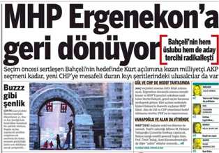 MHP Ergenekon'a geri dönüyor