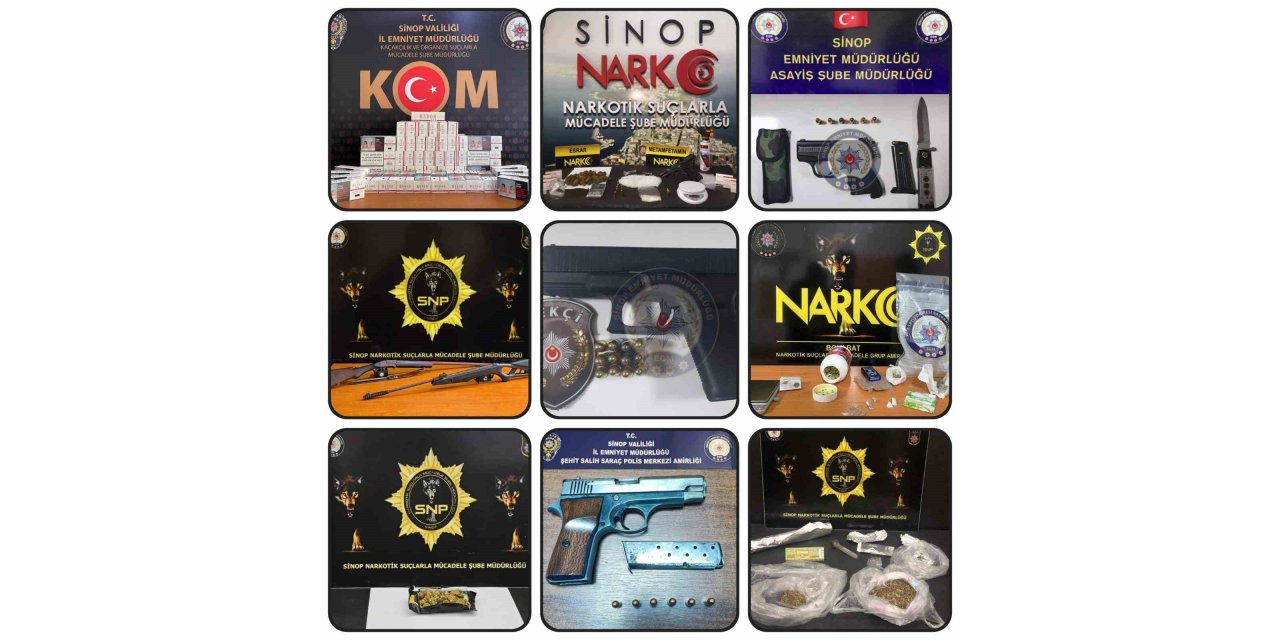 Sinop’ta 52 aranan şahıs yakalandı