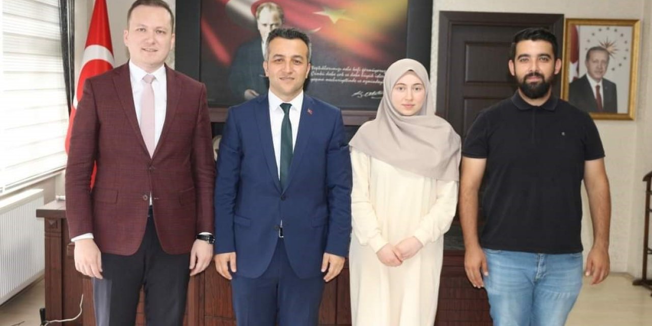 Kaymakam Kılıç, YKS’de dereceye giren öğrenciyi tebrik etti
