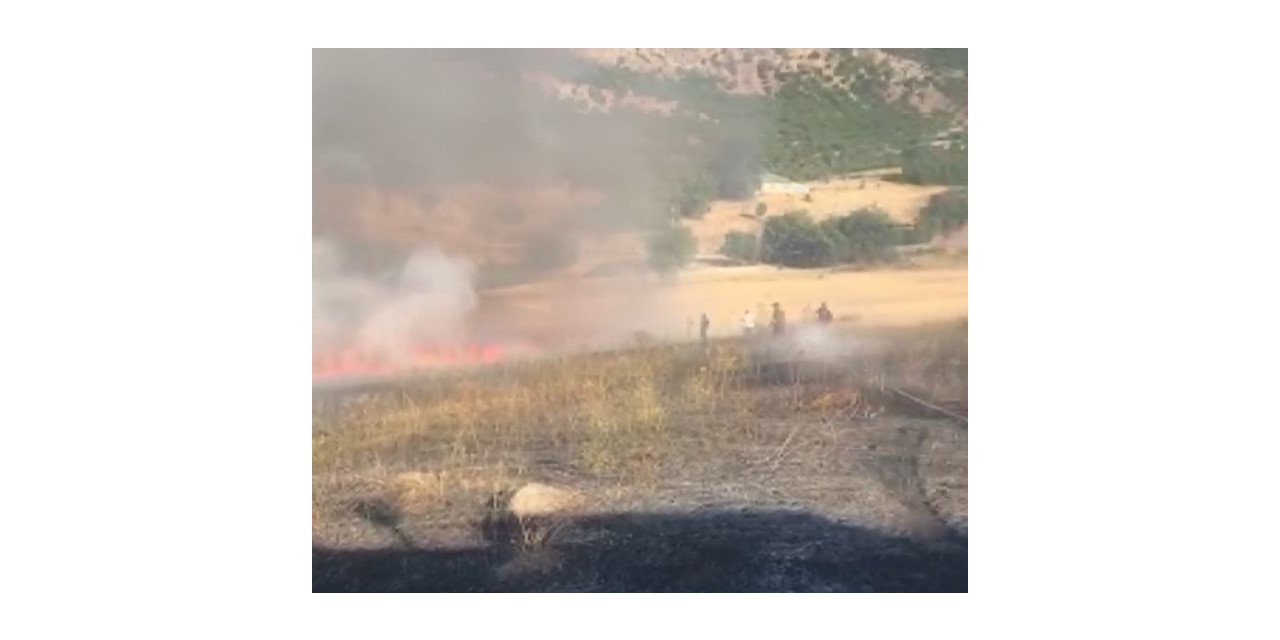 Tunceli’de otluk alanda çıkan yangın, ormanlık alana sıçramadan söndürüldü