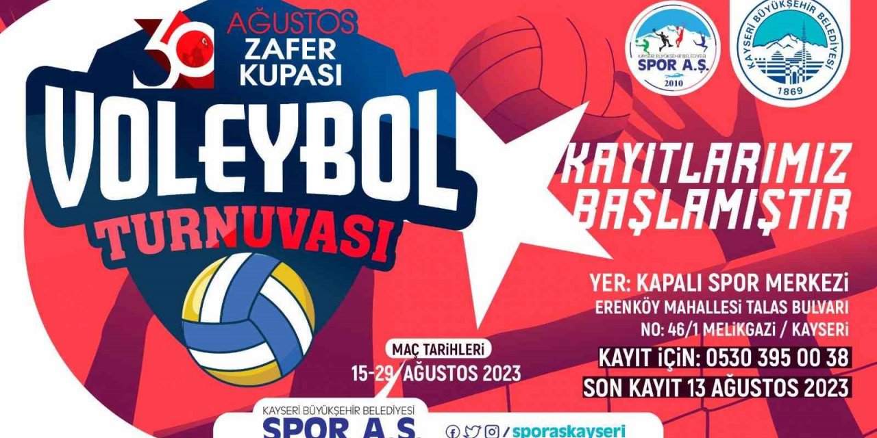 30 Ağustos Zafer Kupası Voleybol Turnuvası Kayıtları Başladı