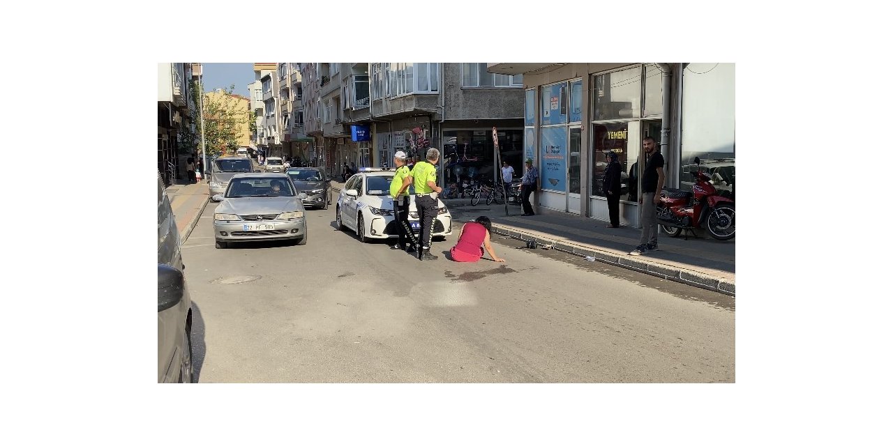 Alkollü kadın caddeyi birbirine kattı