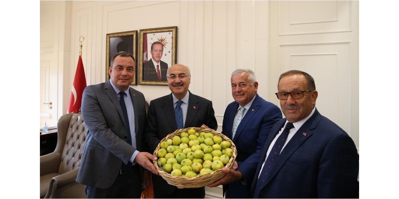 Borsa, sezonun ilk incirini İzmir Valisi Köşger’e takdim etti