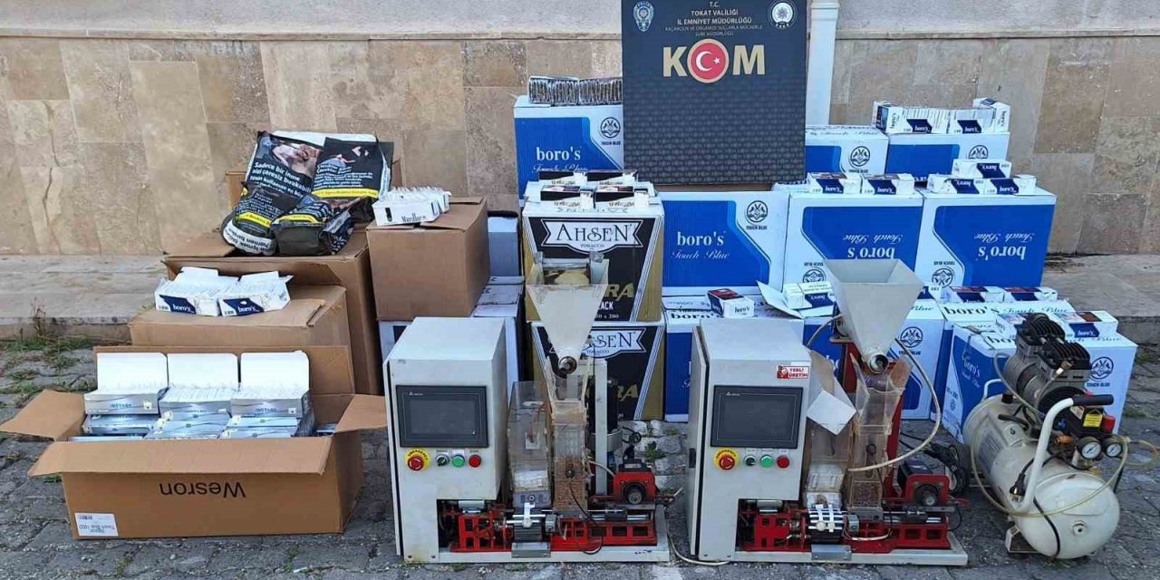 Tokat’ta kaçak sigara suçundan iki kişiye adli işlem başlatıldı