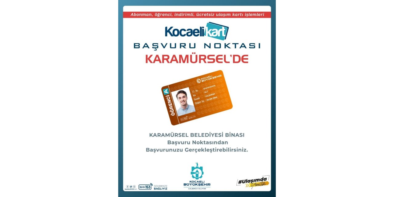 Karamürsel Seyahat Kartları Ofisi hizmete başlıyor