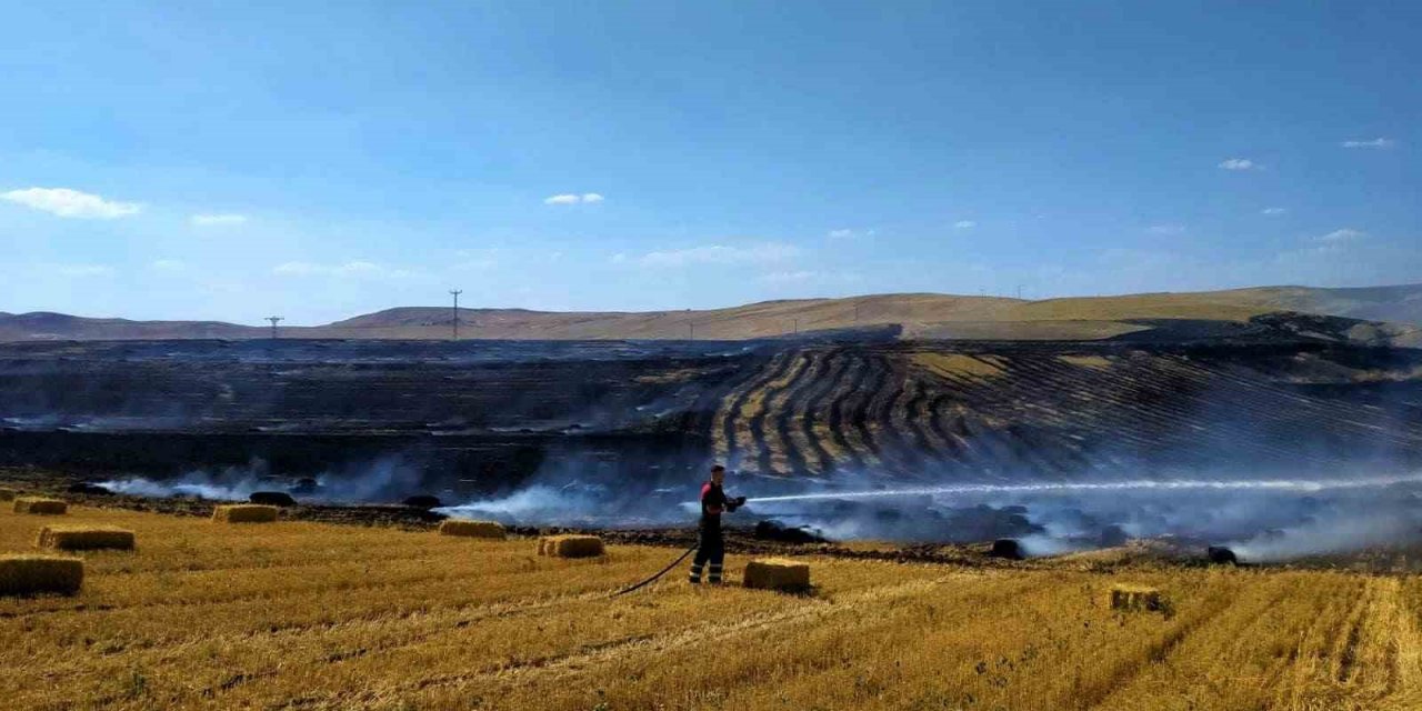 Çankırı’da anız yangını