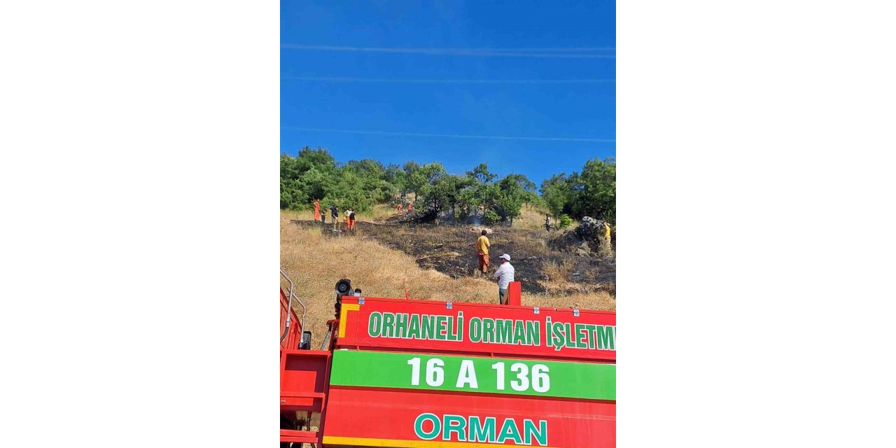 Orhaneli’de çıkan yangın söndürüldü