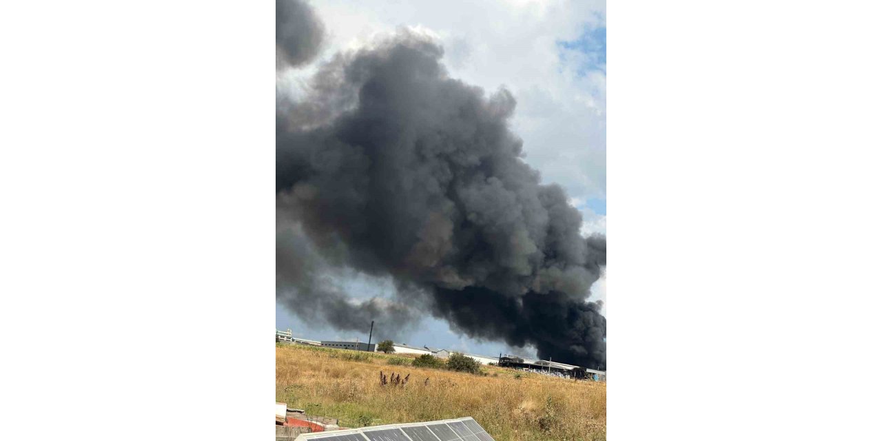 Tekirdağ’da bir fabrika alevlere teslim oldu