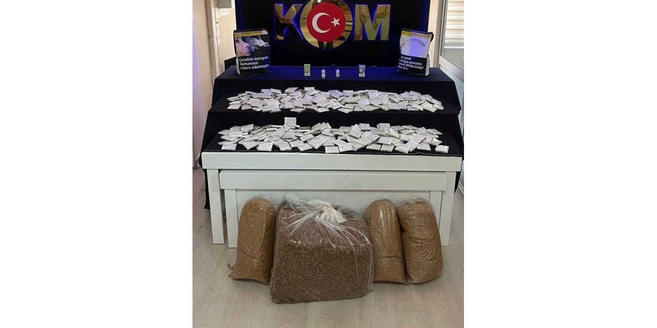 Denizli’de binlerce kaçak tütün ürünü ele geçirildi