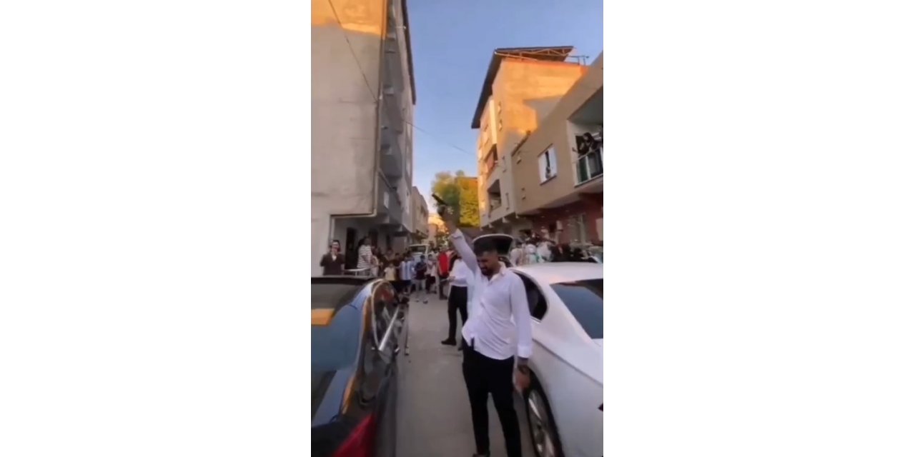 Düğün magandaları kamerada, sokak arasında arka arkaya ateş açtılar