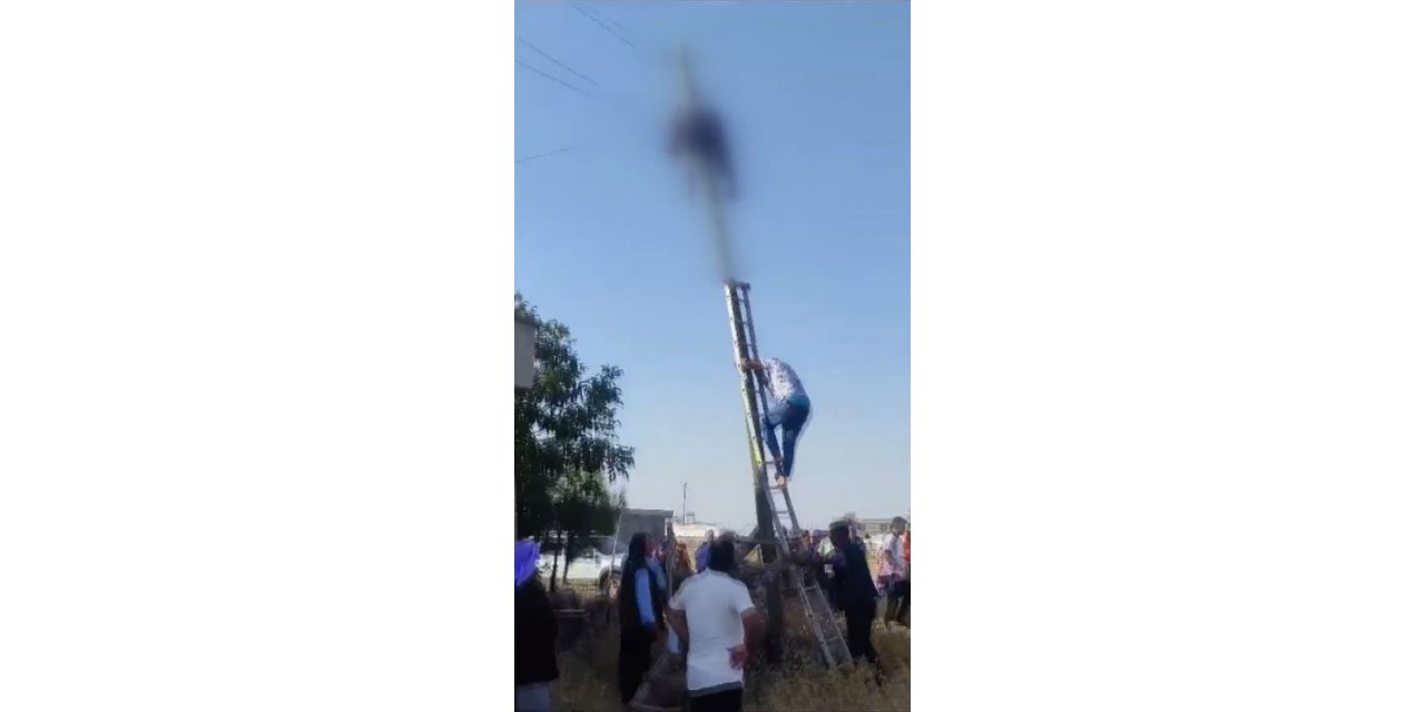 Elektrik direğine çıkan işçi, akıma kapılarak hayatını kaybetti