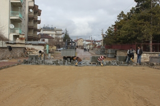 Beyşehir'de parke çalışması