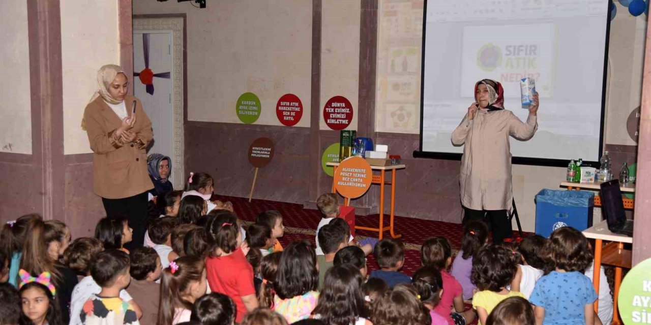 Selçuklu Belediyesi’nden cami ve Yaz Kur’an kurslarında sıfır atık eğitimi