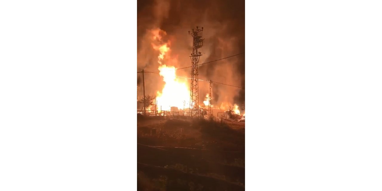 Köyde çıkan yangında 7 ev alevlere teslim oldu