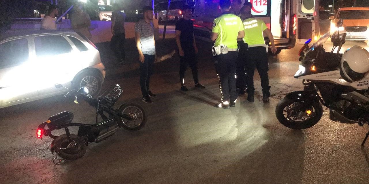 Elektrikli bisikletten düşen kadın yaralandı