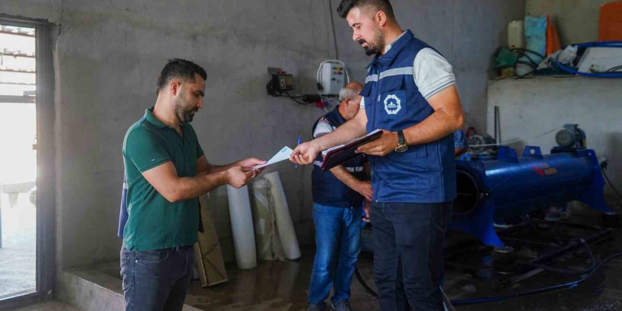 Halı yıkama fabrikası ve oto yıkamacılarda su denetimi