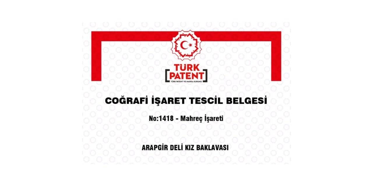 Arapgir Deli Kız Baklavası’na coğrafi tescil