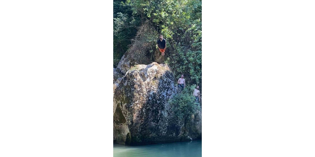 Sıcaktan bunalanlar şelalelere akın etti