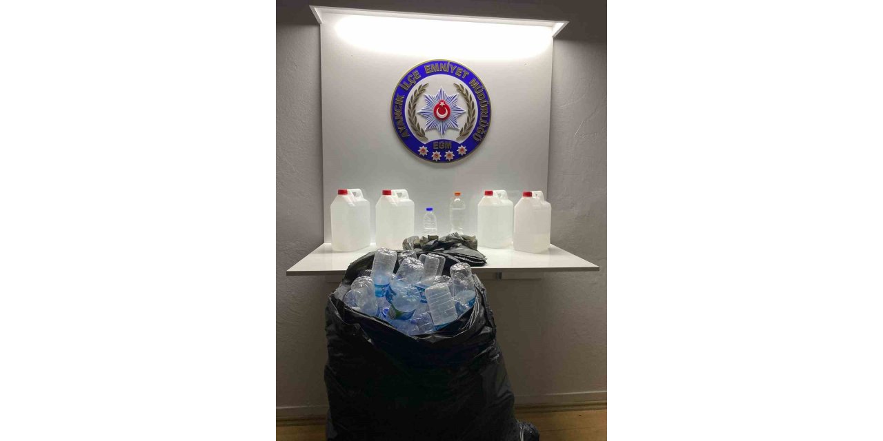 Sinop’ta 20 litre etil alkol ele geçirildi