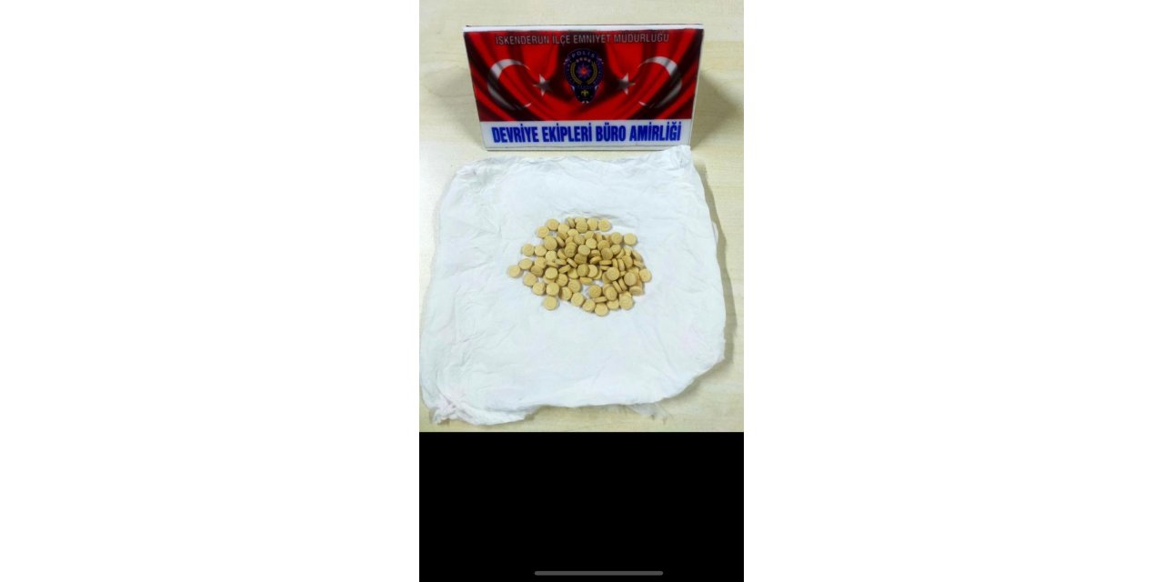 Hatay’da 92 uyuşturucu hap ele geçirildi