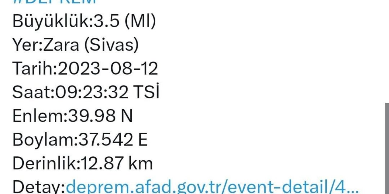 Sivas’ta korkutan deprem
