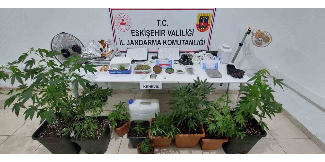 Eskişehir’de uyuşturucu imal edilen eve baskın