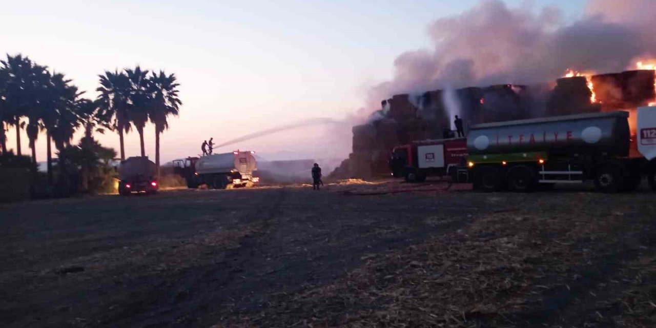 Balya yangını mısır tarlası sahiplerini korkuttu